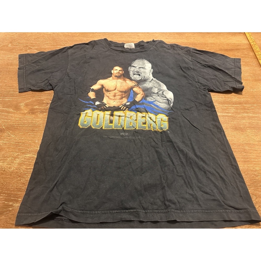 Vintage 90's Goldberg WCW Wrestling Rap Tee Style Shirt 90s Faded Size XL